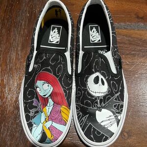 Vans Slip Ons Nightmare Before Christmas Jack & Sally Shoes Women's 7/Men 5.5